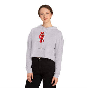 Pretty Posh Things Red Heart Balloons Cropped Hoodie