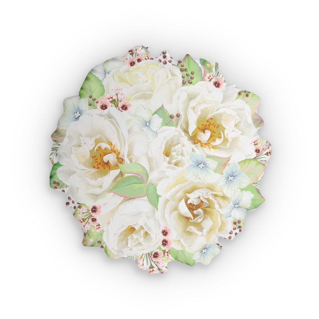 Pretty Posh Things White Blossoms Pillow