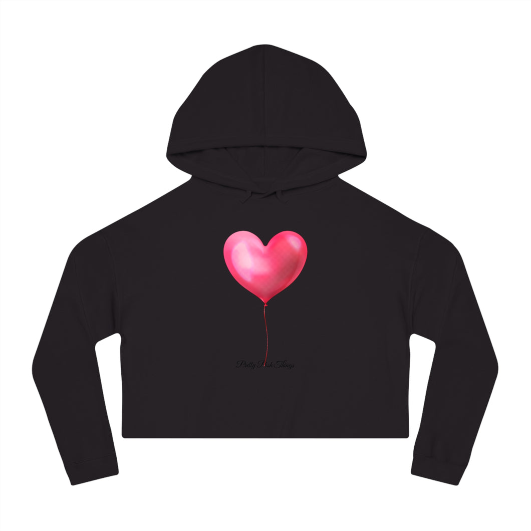 Pretty Posh Things Valentine's Day Balloon Cropped Hoodie