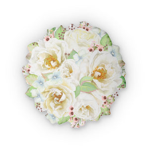 Pretty Posh Things White Blossoms Pillow