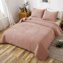 Load image into Gallery viewer, Kasentex Ultra Soft Plush Poly-Velvet Quilt Set, Queen, King, Room Decor, Graduation Gifts, Fathers Day Gift