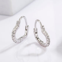 Load image into Gallery viewer, 925 Serling Silver Zircon Heart Shape Earrings