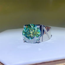 Load image into Gallery viewer, 10 Carat Moissanite 925 Sterling Silver Signet Ring