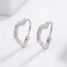 Load image into Gallery viewer, 925 Serling Silver Zircon Heart Shape Earrings