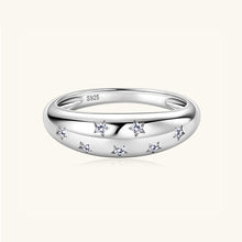 Load image into Gallery viewer, 925 Sterling Silver Inlaid Moissanite Star Ring