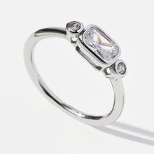 Load image into Gallery viewer, 925 Sterling Silver Geometric Zircon Ring