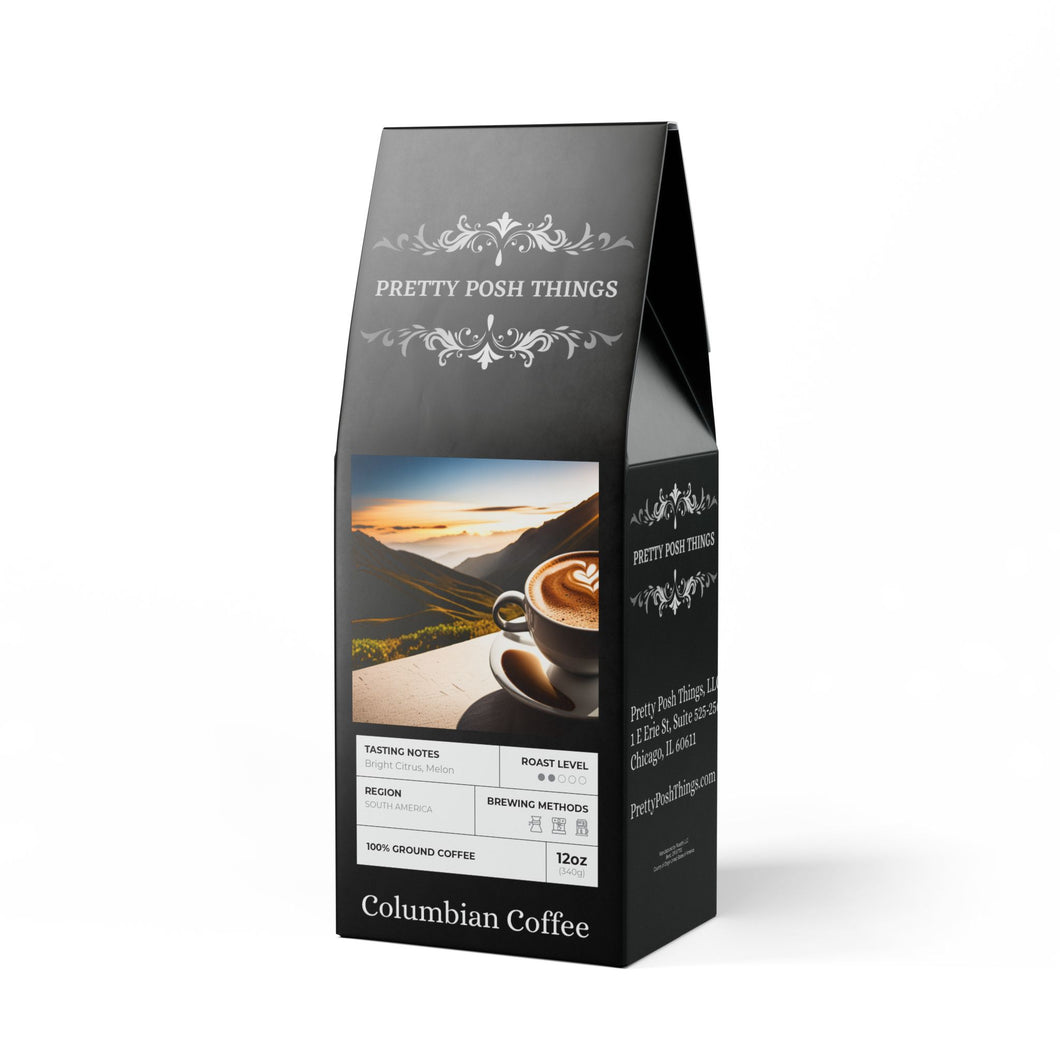 Pretty Posh Things Columbian Coffee--Specialty Grade Craft Coffee (Light-Medium Roast)