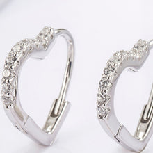 Load image into Gallery viewer, 925 Serling Silver Zircon Heart Shape Earrings