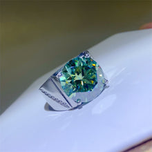 Load image into Gallery viewer, 10 Carat Moissanite 925 Sterling Silver Signet Ring