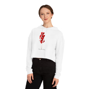 Pretty Posh Things Red Heart Balloons Cropped Hoodie