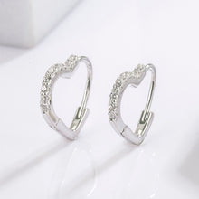 Load image into Gallery viewer, 925 Serling Silver Zircon Heart Shape Earrings