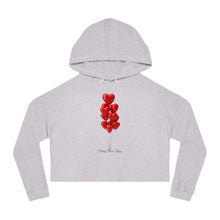 Load image into Gallery viewer, Pretty Posh Things Red Heart Balloons Cropped Hoodie