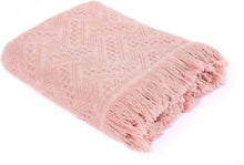 Load image into Gallery viewer, Kasentex 100% Cotton Soft Knitted Throw Blanket, Room Decor, Graduation Gifts, Fathers Day Gift, Mom Gift