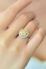 Load image into Gallery viewer, 925 Sterling Silver 2 Carat Moissanite Sunflower Ring