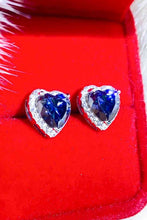 Load image into Gallery viewer, 4 Carat Moissanite Heart-Shaped Stud Earrings