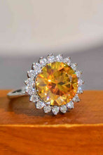 Load image into Gallery viewer, 925 Sterling Silver 2 Carat Moissanite Sunflower Ring