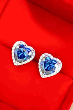 Load image into Gallery viewer, 4 Carat Moissanite Heart-Shaped Stud Earrings