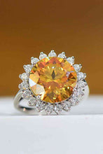 Load image into Gallery viewer, 925 Sterling Silver 2 Carat Moissanite Sunflower Ring