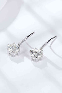 6-Prong Moissanite Drop Earrings