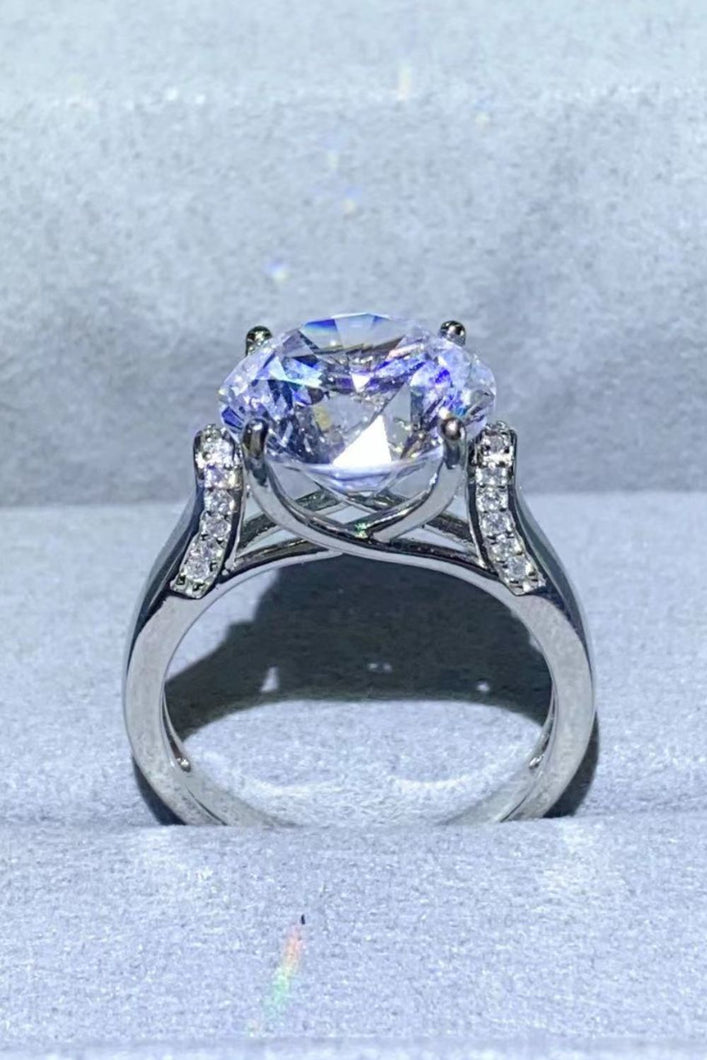 5 Carat Moissanite 925 Sterling Silver Platinum-Plated Ring