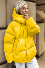 Load image into Gallery viewer, Pocketed Zip Up Hooded Puffer Jacket