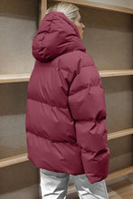 Load image into Gallery viewer, Pocketed Zip Up Hooded Puffer Jacket