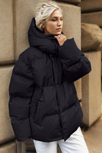 Load image into Gallery viewer, Pocketed Zip Up Hooded Puffer Jacket