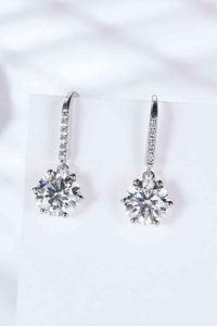 6-Prong Moissanite Drop Earrings